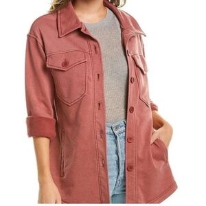 Avec Les Filles Dusty Rose Pink Utility Shirt Jacket